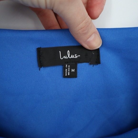 Lulus Davana Cutout Midi Dress Womens Medium Bright Blue Sleeveless Scoop Neck - Picture 5 of 9